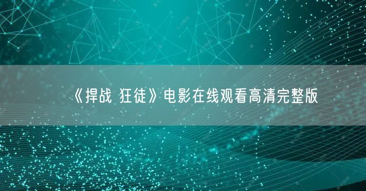 《捍战 狂徒》电影在线观看高清完整版